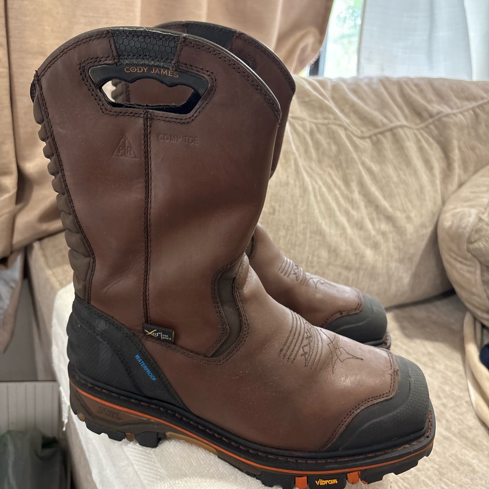 Cody James Men's Brown Waterproof Work Boots - Composite Toe